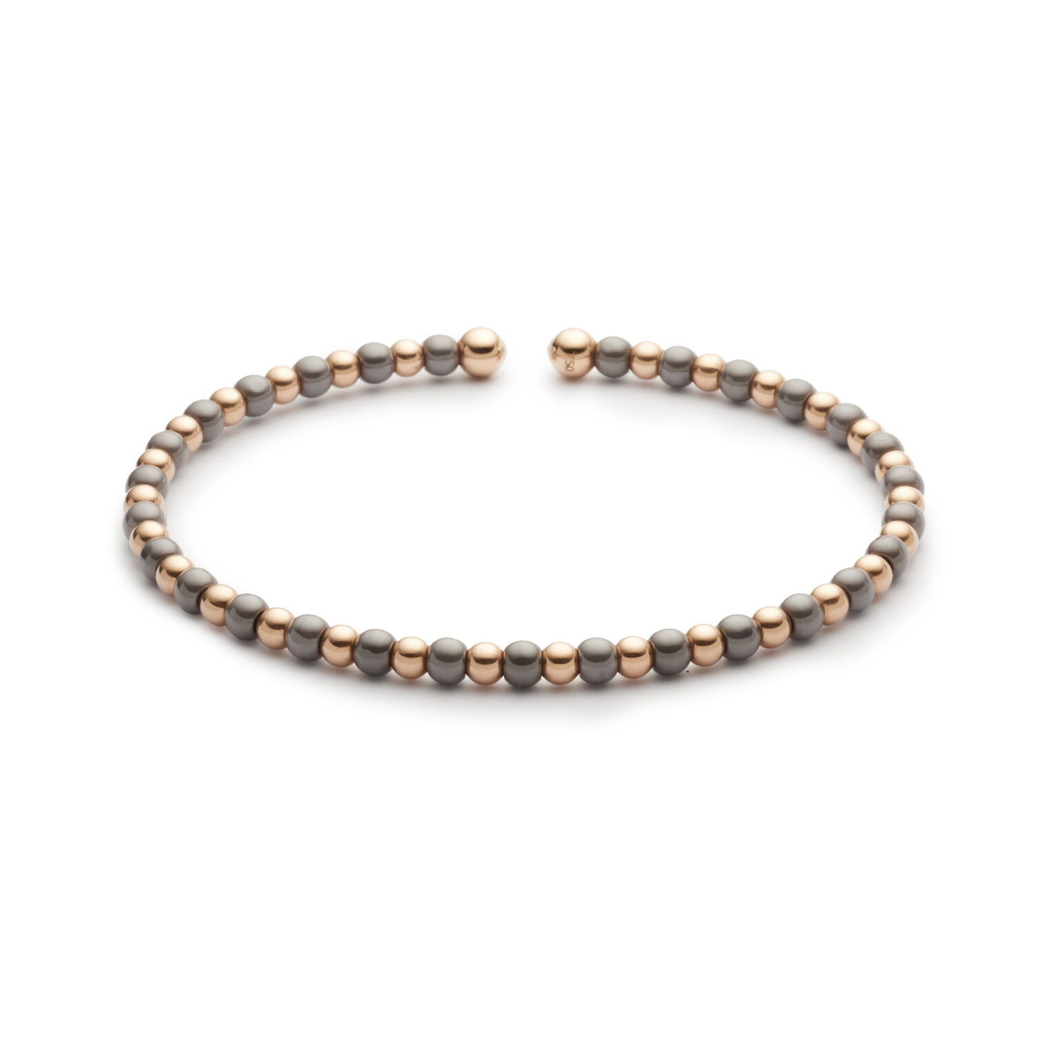 Bracelet Mixte Jaibor Céramique grise et or