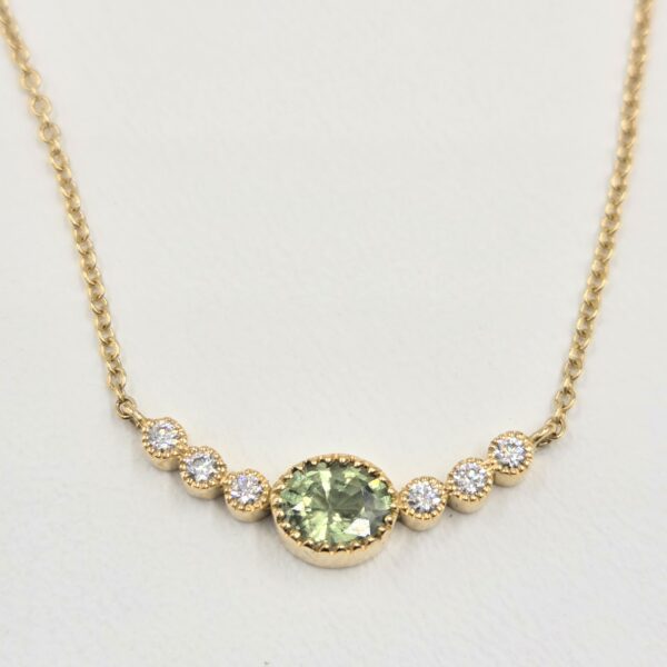 saphir vert et diamants