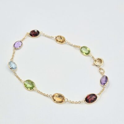 bracelet pierres fines or jaune