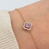 bracelet rose saphir rose et diamants bijouterie mohedano
