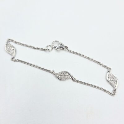 bracelet diamants bijouterie mohedano motifs feuilles bijouterie mohedano