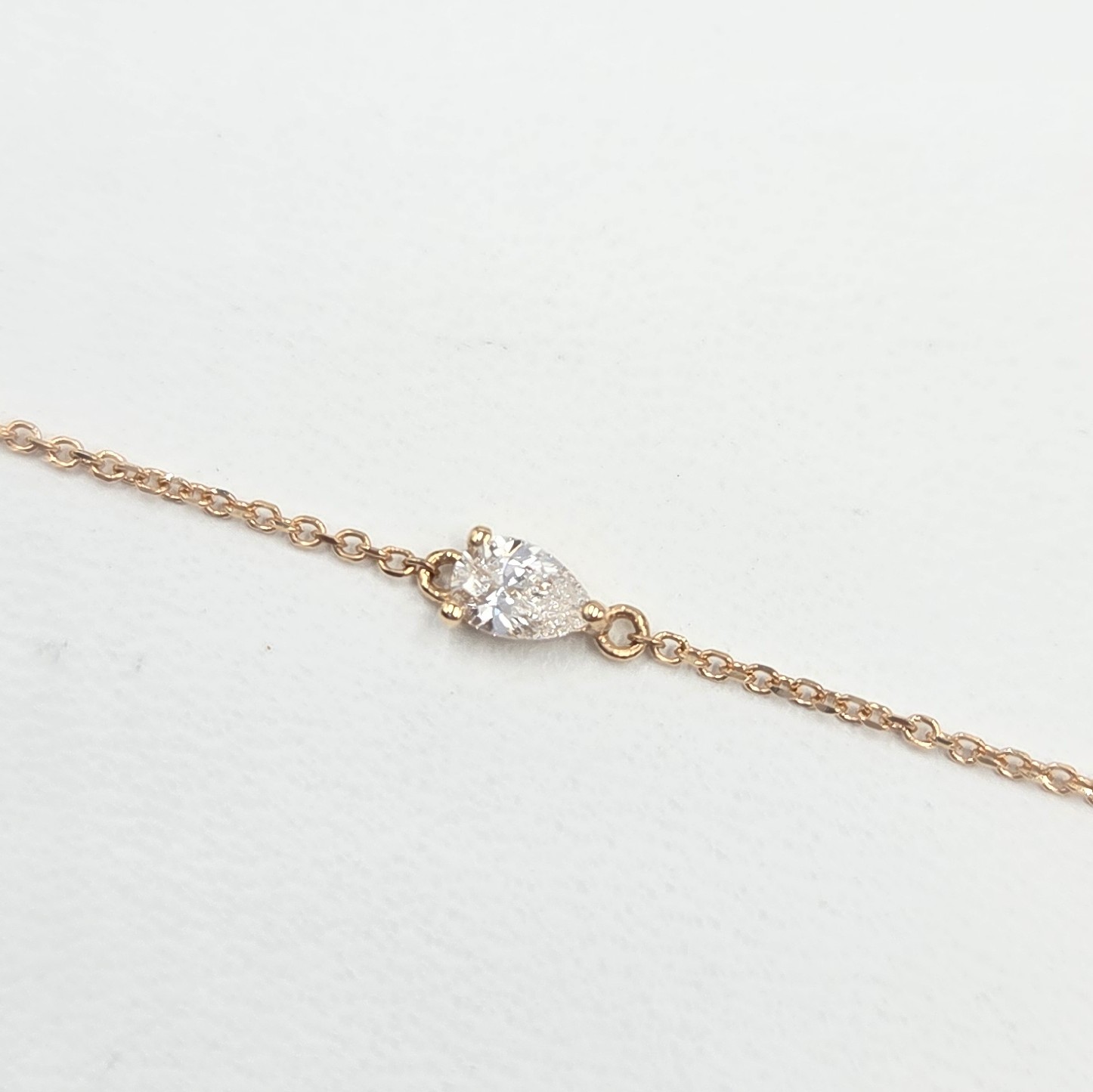 bracelet diamant poire or rose mohedano joaillerie