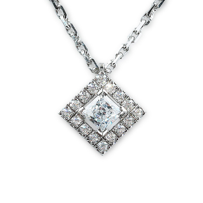 COLLIER PRINCESSE SUR OR BLANC PARURE