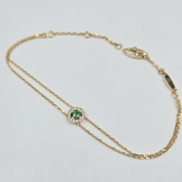 bracelet émeraude et diamants-bijouterie mohedano