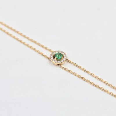 bracelet émeraude et diamants-bijouterie mohedano