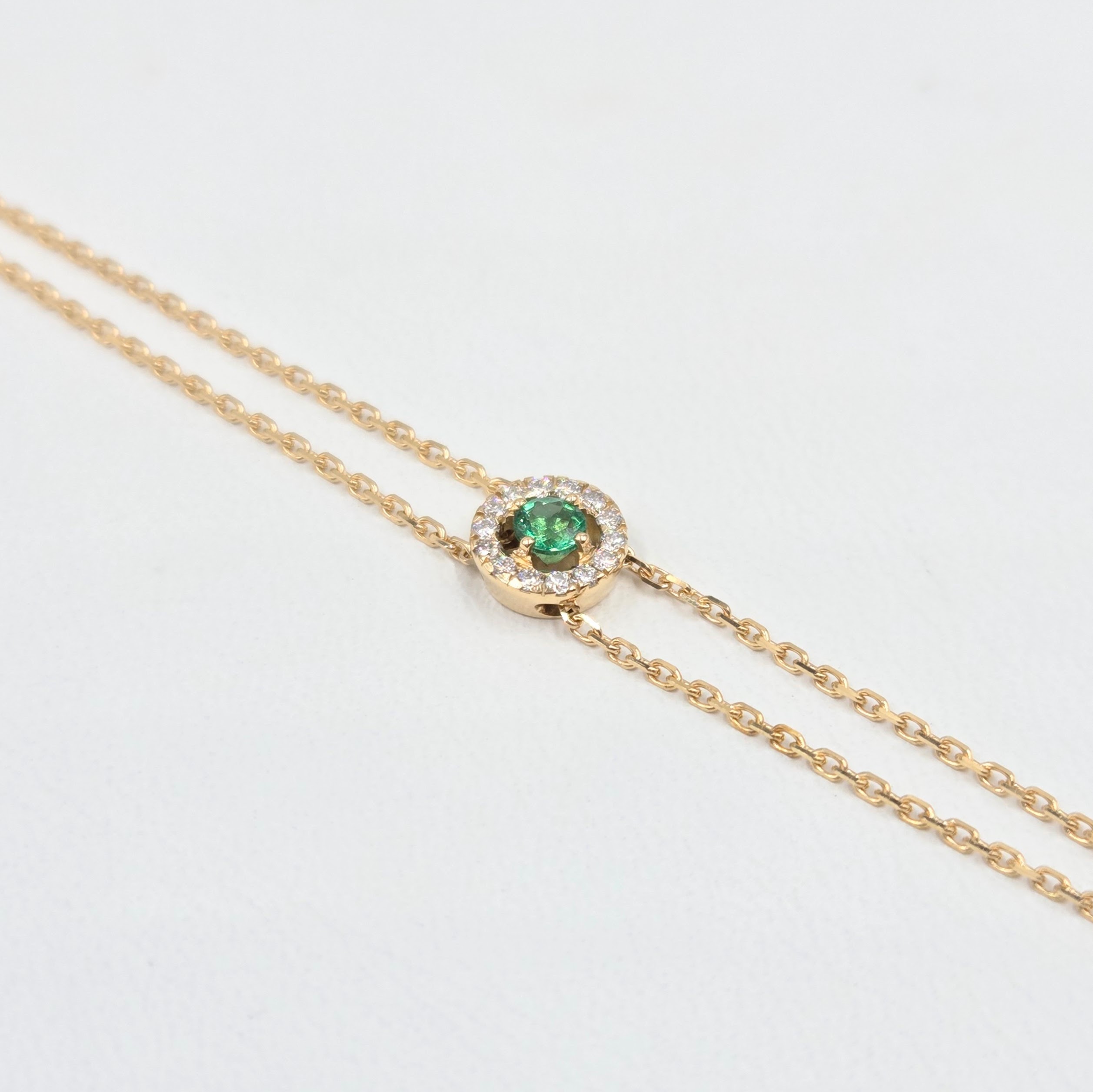 bracelet émeraude et diamants-bijouterie mohedano