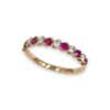 bague rubis et diamants sur or rose