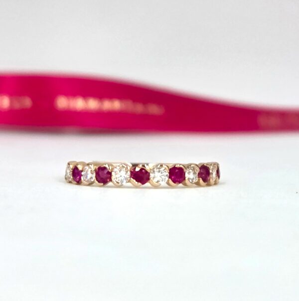 bague or rose amour eternel rubis