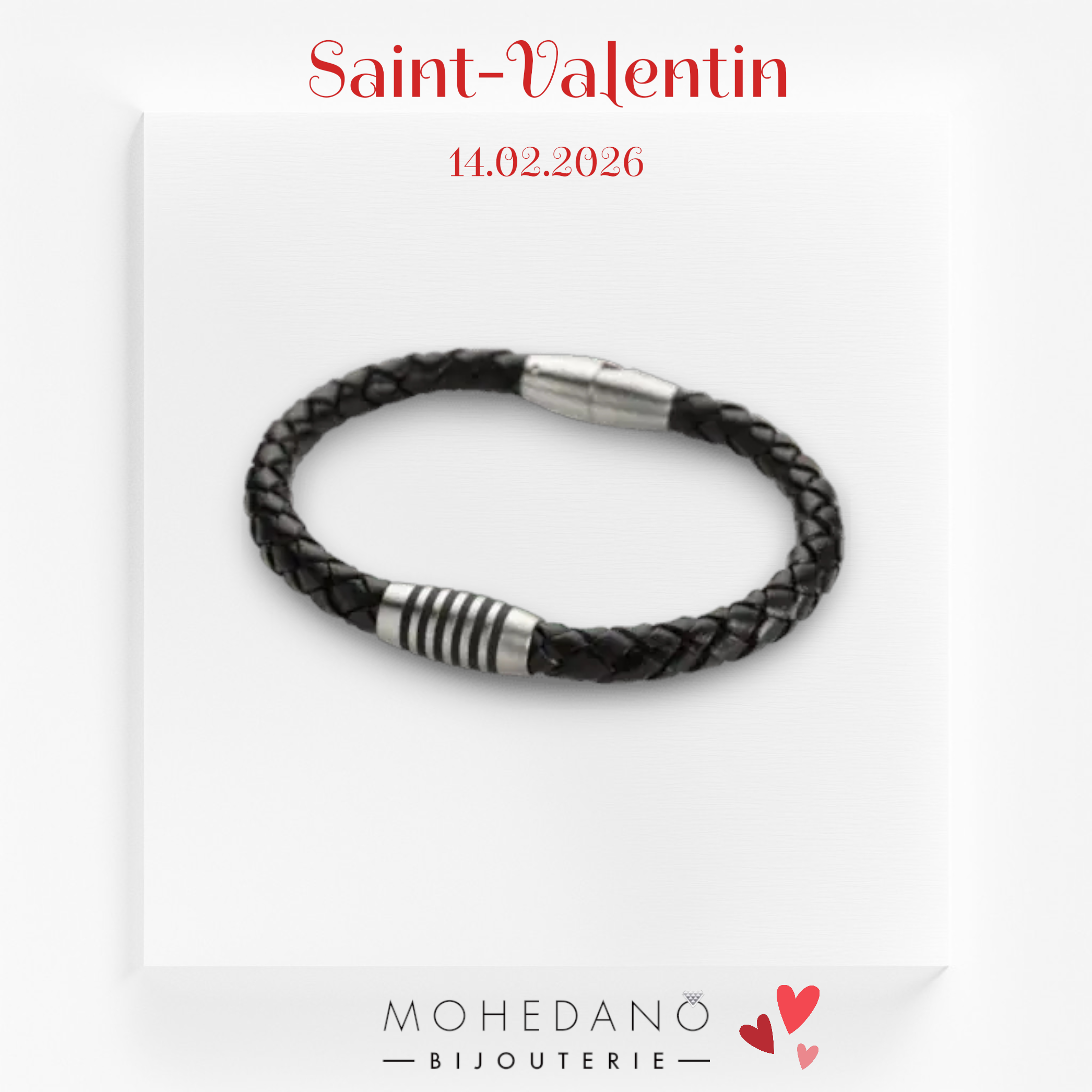 Bracelet homme en cuir et titane