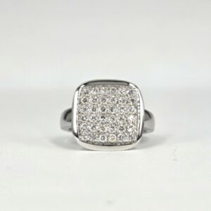 Bague Prestige en or blanc - Pavage de diamants – Image 4