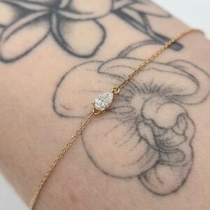 Bracelet Diamant forme poire sur or rose – Image 5