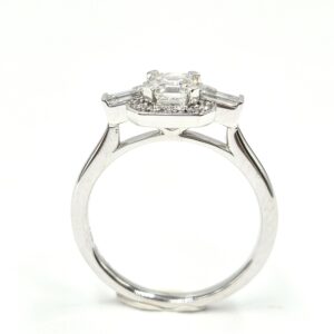 Bague Or Blanc Diamant Asscher - Bague prestige – Image 2