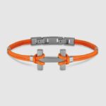 Bracelet homme - Collection Herbelin Amarrage - Titane et nylon orange