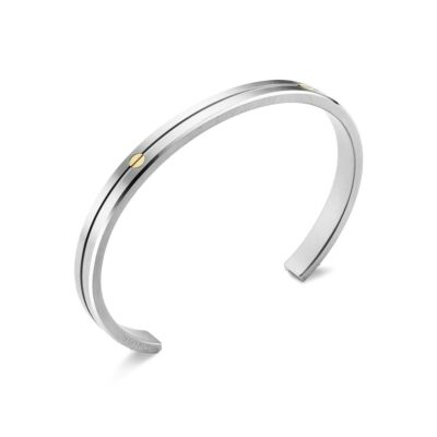 Bracelet jonc homme - Collection Herbelin - Acier et or