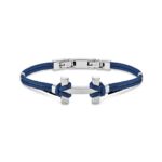 Bracelet homme - Collection Herbelin Amarrage - Acier et nylon bleu