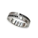 Bague Homme or blanc et spinelle - Aron