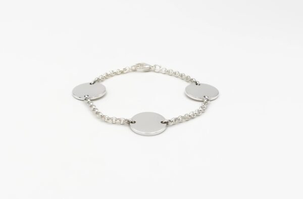 Bracelet pastilles argent