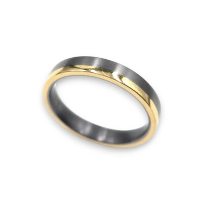 Bague Alliance en Tantale pur et Or - Fusion 4