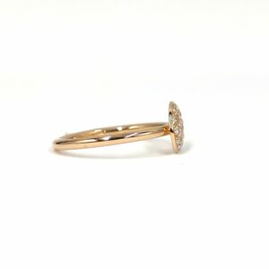 Bague Or Rose - Forme Galet Diamanté – Image 4