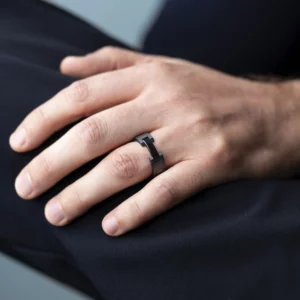 Bague homme - Collection Herbelin Cap Camarat - Céramique noire – Image 3