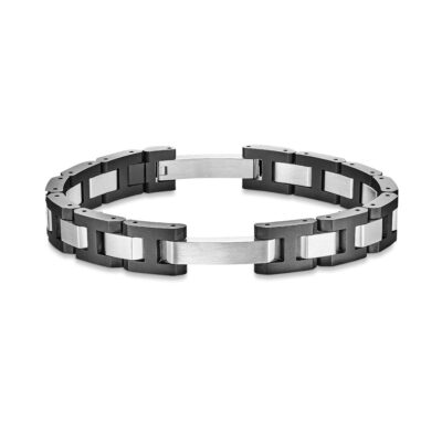 Bracelet homme - Collection Herbelin - Cap Camarat acier et céramique noire