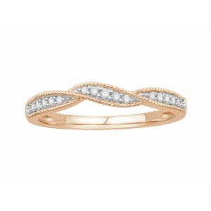 Alliance Elégance torsadée - Or et diamants – Image 2