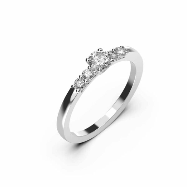 Bague Amour – Diamants sur or blanc