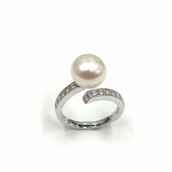 Bague Or Blanc - Perle Royale