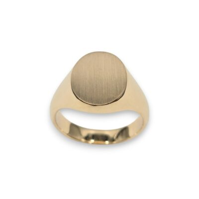 chevalière en or jaune massive bijouterie mohedano