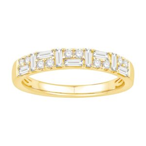 Alliance Diamants taille baguette et brillant – Image 2