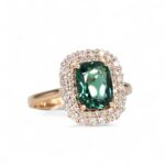 Bague en or rose "Eclat Vert Impérial"