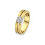 Bague homme Or jaune et Diamants