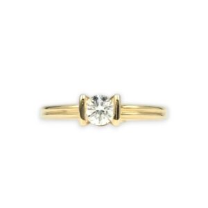 Solitaire "Roma" en or jaune - Diamant 0,25 ct – Image 3