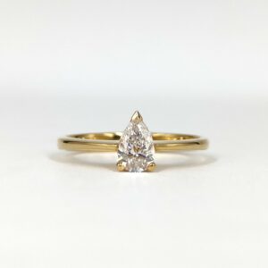 Bague Or Jaune - Astre doré - Création Mohedano - Diamant Poire – Image 2