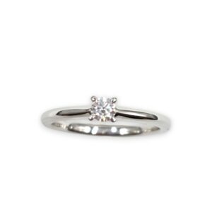 Solitaire Diamant 0,15 ct en platine – Image 3