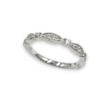 Alliance "50 élues" Or blanc et Diamants taille 49