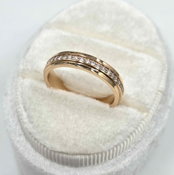 Alliance "50 élues" Or rose Tour complet de Diamants