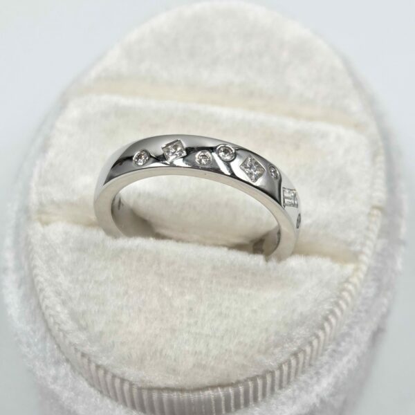 Alliance "50 élues" Or blanc et diamants Baguette Brillant Princesse