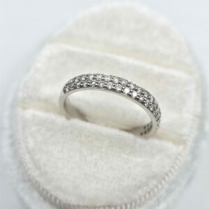 Alliance "50 élues" Or blanc - Pavage de diamants – Image 3