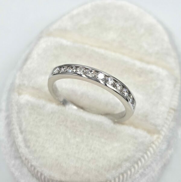 Alliance "50 élues" Or blanc et diamants - Serti rail