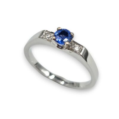 Bague de Fiançailles "50 élues" Saphir et Diamants