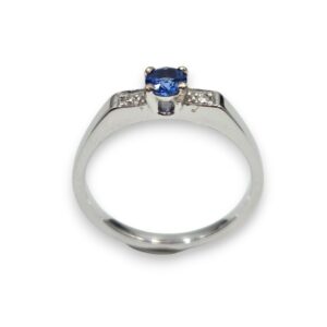 Bague de Fiançailles "50 élues" Saphir et Diamants – Image 3