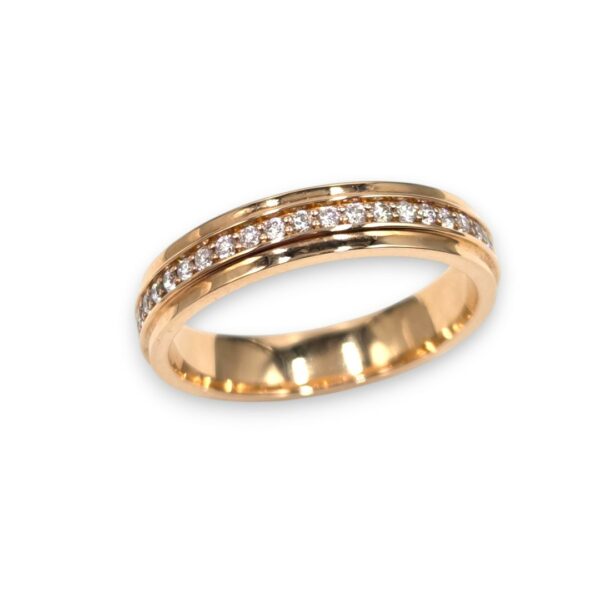 Alliance "50 élues" Or rose Tour complet de Diamants