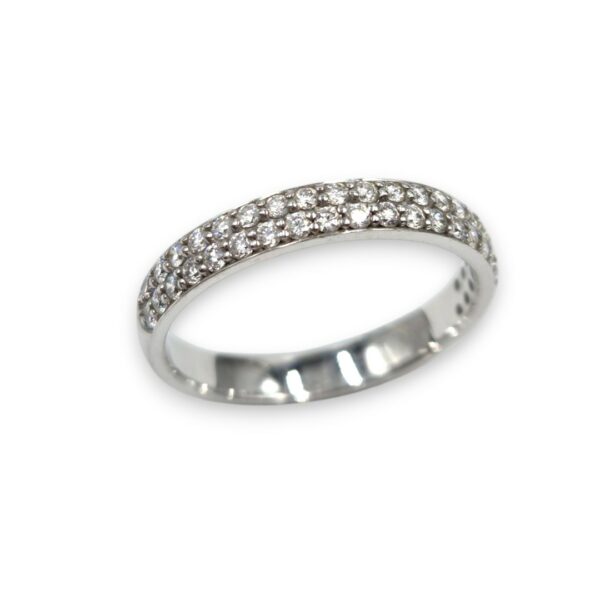 Alliance "50 élues" Or blanc - Pavage de diamants