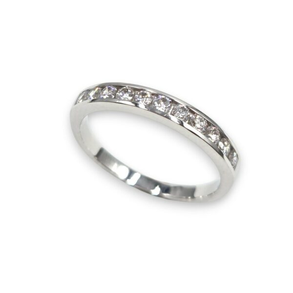 Alliance "50 élues" Or blanc et diamants - Serti rail