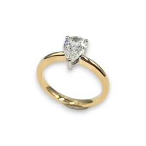 Création Mohedano - Solitaire diamant poire 0,90ct – Image 2